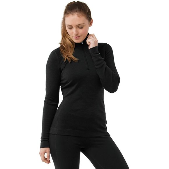 Smartwool Tops - Smartwool NTS 250 1/4 Zip Baselayer Black M